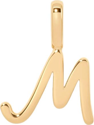 Made by Mary Script Initial Charm Gold Vermeil in Gold Vermeil Initial M at Nordstrom
