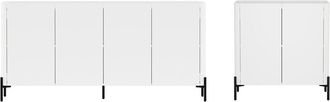 Manhattan Comfort 2Pc Modern Abbey Accent Cabinet & 66.9In Sideboard