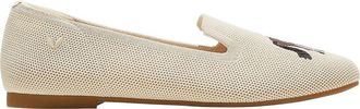 Vivaia Round-Toe Embroidered Loafers in Cream Ivory at Nordstrom, Size 7.5