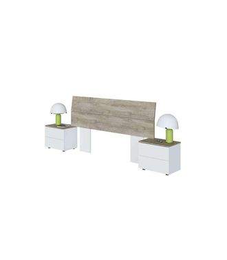 F.R.S. Frs - Conjunto De Cabecero Y Dos Mesitas Linuss 176/50/50cm(ancho) 96cm(alto) 34cm(fondo)