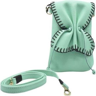 Carlos Falchi Cell Phone Butterfly Leather Bag in Lime at Nordstrom