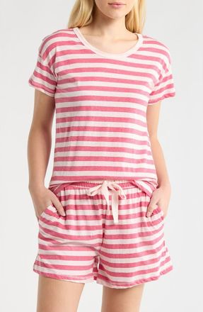 Papinelle Sleepwear Jada Organic Cotton Short Pajamas in Desert Rose/Rosewater at Nordstrom, Size X-Small
