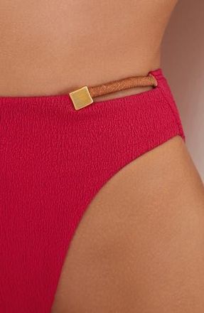 Vix Firenze Aika Gigi Hot High Waist Bikini Bottoms in Red at Nordstrom Rack, Size X-Large