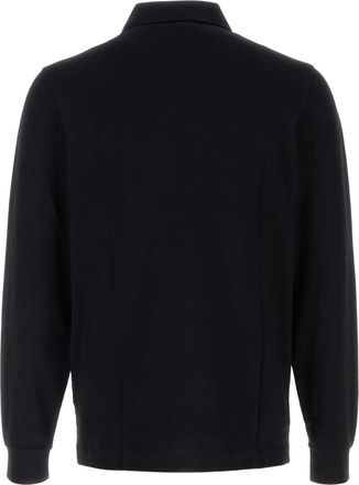 Fred Perry Mens Long Polo Shirt Black Cotton