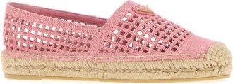 Prada Womens Pink Crochet Espadrilles Begonia Espadrillas
