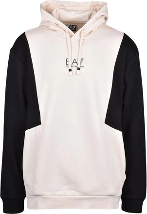 Emporio Armani Cream Brushed Cotton Hoodie