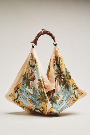Farm Rio Satin Scarf Medium Bag