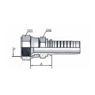 AMA Raccordo JIS femmina dritto M14x1,5 - tubo 3/8