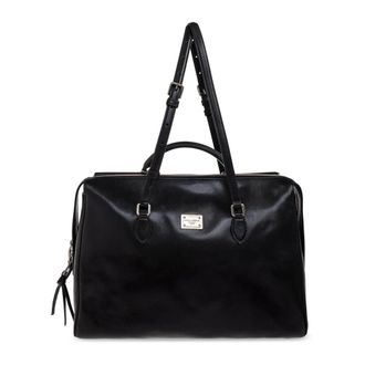 Dolce & Gabbana Tassen, Dames, Zwart, ONE Size, Leer, Vittoria Leren Tas