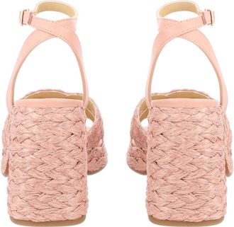 Castaner Woven Raffia Sandal - Pink