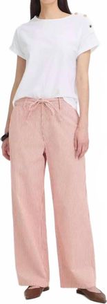 b.young Laro Trousers In Molten Lava Stripe Red
