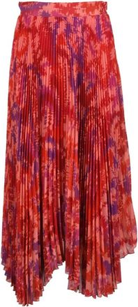 Dondup Geplooide Midi Rok - Dames - Midirokken - Veelkleurig - S - Polyester - Rokken
