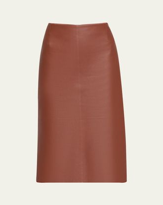 Gabriela Hearst Manuela Long Leather Skirt