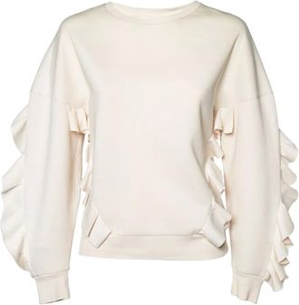 Stella McCartney ruffled sweatshirt - Neutrals