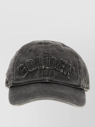 Golden Goose denim baseball cap curved brim design