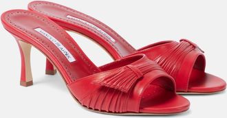 Manolo Blahnik Ebakmu 70 leather mules