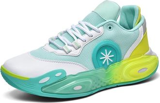 Generic Mens Basketball Shoes Breathable Anti Slip Shock-Absorbing Sports Training Boots Walking Shoes(Green,8.5 UK)