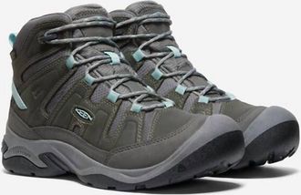 Keen Womens Circadia Waterproof Hiking Boot In Steel Grey/cloud Blue