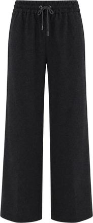 PANICALE Wijde broek - Dames - Wijde Broeken - Zwart - M - Broeken