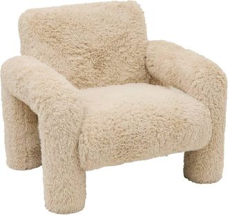 Atmosphera Sill&oacute;n Elyon De Piel, 72 Cm De Altura, Color Beige - Atmosphera Cr&eacute;ateur DInt&eacute;rieur