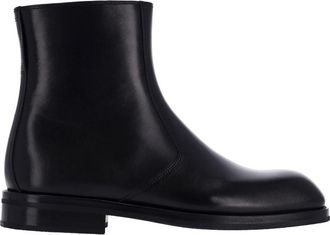 Christophe Lemaire Stivaletti Zip In Pelle
