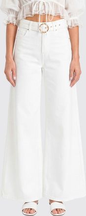 Twinset Jeans a zampa in denim di cotone