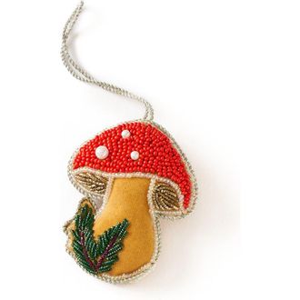 Matr Boomie Larissa Plush Mushroom Beaded Felt Ornament - Embroidered at Nordstrom