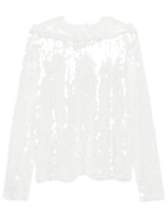 Norma Kamali Hoodie verfraaid met pailletten - Wit