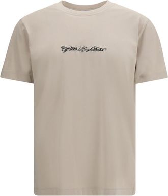 Off-white Light Beige Logo T-Shirt