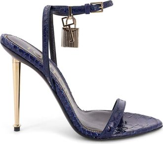 Tom Ford Laminated leather sandals with iconic padlock