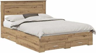 vidaXL Bed Frame with Drawer with Headboard Manual Engineered Wood vidaXL
