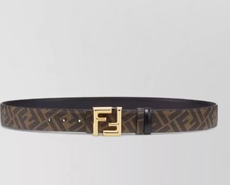 Fendi reversible belt geometric pattern gold hardware