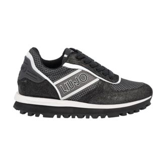 Liu Jo Sneakers, female, Black, 4 UK, Wonder Up 3 Black Leather Trainers