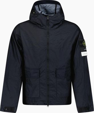 Stone Island Mens Stone Island Membrana 3L TC Hooded Jacket Navy - Size: 44/Regular