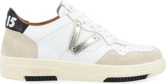 Via Roma 15 Stijlvolle leren sneakers - Dames - Sneakers - Wit - 41 EU - Leer - Schoenen