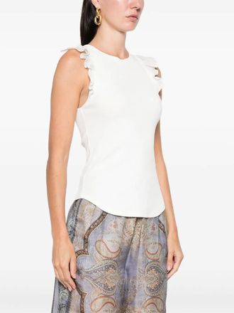 Zimmermann Awaken sleeveless blouse - women - Cotton/Elastane - 0P - White