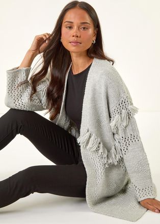 Roman Tassel Knit Cardigan