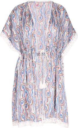 Izia Kimono Dames Blauw Veelkleurig