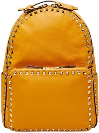 Valentino Yellow Gold Leather Backpack (Pre-Owned)
