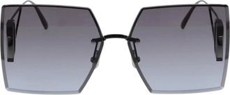 Dior Womens Dior 30Montaigne Shiny Gunmetal Frame Blue Lens Sunglasses - Size: ONE size