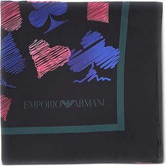 Emporio Armani sciarpa con stampa - Nero