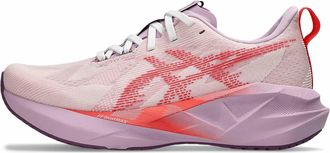 Asics Womens Novablast 5 Running Shoes In White/coral Reef