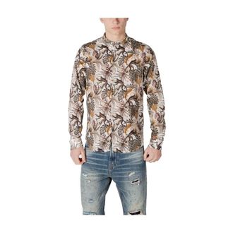 Gianni Lupo Apenzaken Katoenen Shirt - Heren - Casual Overhemden - Veelkleurig - M - Katoen - Overhemden