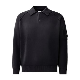 C.P. Company C.p. Company - Chenille Polo - Heren - Truien - Blauw - Maat: S Katoen