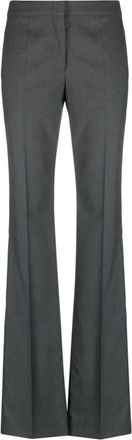 Moschino straight virgin wool tailored trousers - women - Cupro/Virgin Wool/Acetate - 38 - Grey