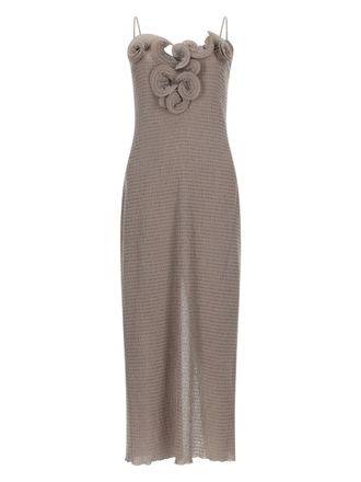 Magda Butrym Textured Knit Fitted Midi Dress