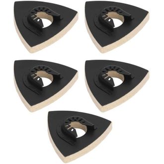 OEM Juego De Almohadillas De Pulido De Lana Crezuo Con Base De Acero Aleado, Almohadillas De Fieltro Triangulares, Para Herramientas Oscilantes