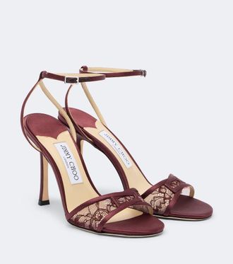 Jimmy Choo London Sandalias Leo de encaje