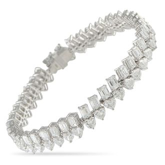 Luxury Bazaar 18K White Gold 18.30ct Diamond Bracelet ALB-21039