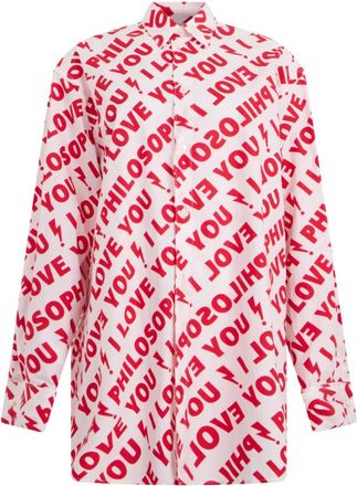 Philosophy di Lorenzo Serafini Long Sleeve Shirt - female - Philosophy di Lorenzo Serafini - Shirts - Red - XS - Blouses & Shirts